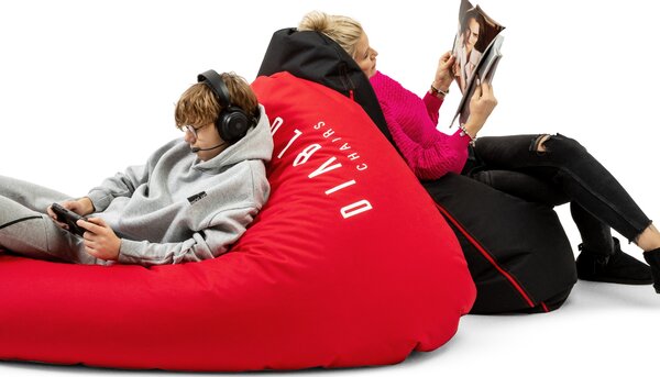 Pouf grande da gioco Diablo Chairs: nero