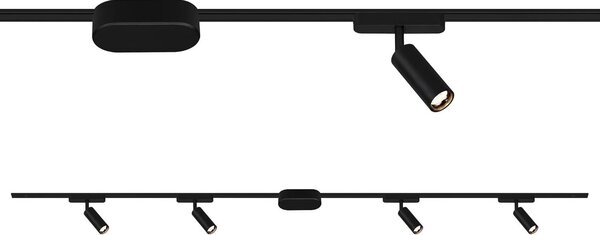 Sistema di binari Briloner Luxtrail, set iniziale, 4x spot LED, nero