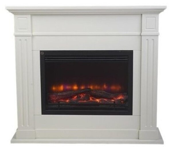 Casa Padrino Caminetto elettrico in stile liberty L 100 x H 89 x P 30 cm - Caminetto elettrico - Caminetto da salotto in stile antico