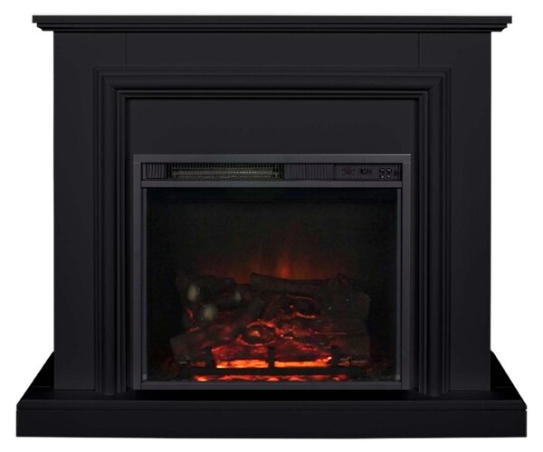 Casa Padrino caminetto elettrico nero stile antico barocco art nouveau 110 x 34 x H 95 cm - caminetto elettrico - caminetto da salotto