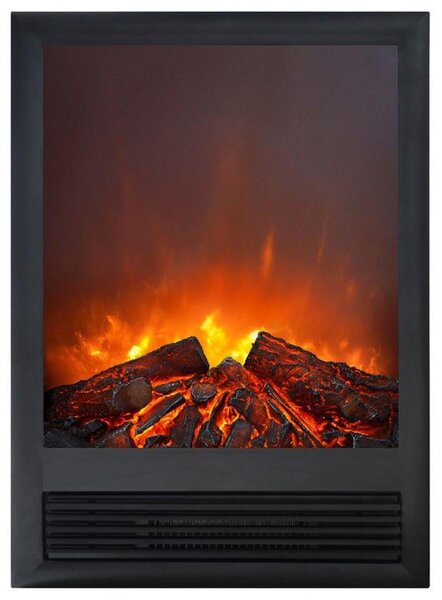 Casa Padrino caminetto elettrico da incasso nero 47 x 20,5 x h. 66,5 cm - Caminetto decorativo a LED da salotto con telecomando - Mobili da salotto - Mobili - Caminetti elettrici da incasso a LED