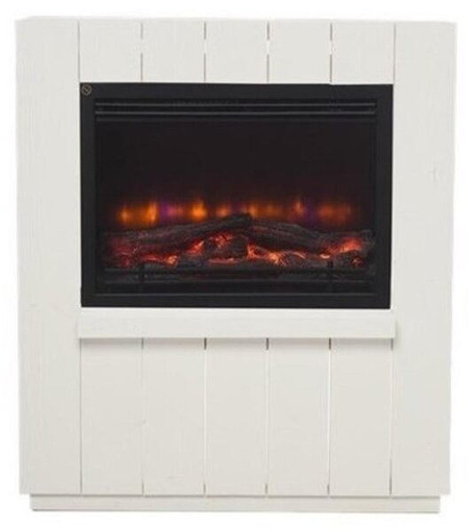 Casa Padrino Caminetto elettrico L 84 x H 90 x P 24 cm - Caminetto elettrico - Caminetto da salotto