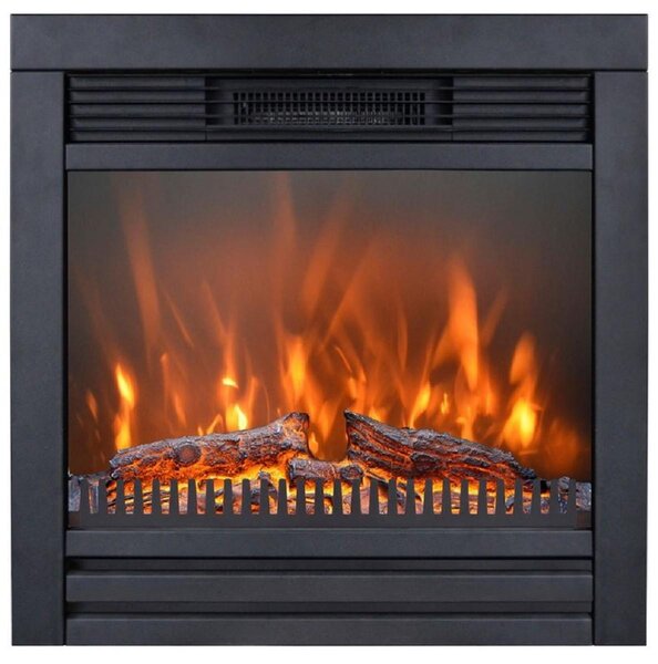 Casa Padrino caminetto elettrico da incasso nero 62 x 19,5 x H. 61 cm - Caminetto decorativo a LED da salotto con telecomando - Mobili da salotto - Mobili - Caminetti elettrici a LED da incasso