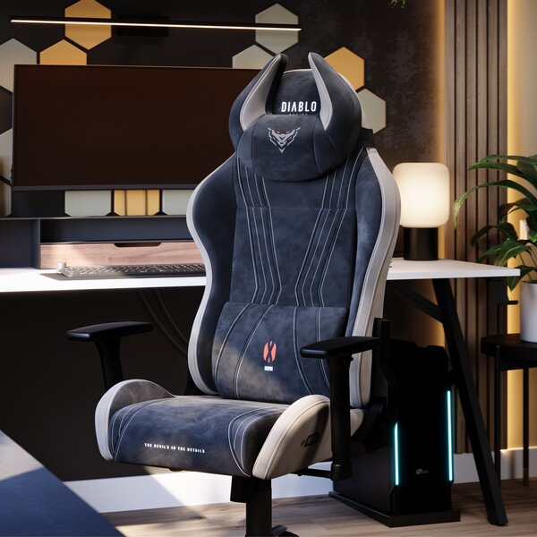 Sedia gaming in tessuto Diablo X-Horn 2.0, Normal Size, Camel Black