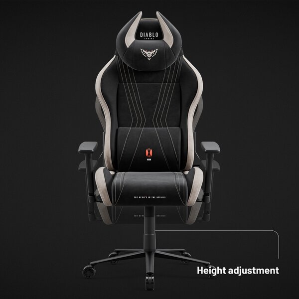 Sedia gaming in tessuto Diablo X-Horn 2.0, Normal Size, Camel Black