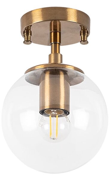 Plafoniera color ottone con paralume in vetro ø 15 cm Atmaca – Opviq lights