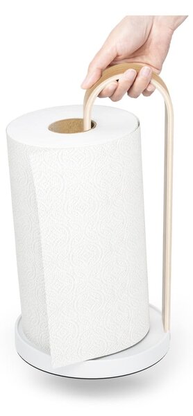 Portarotolo da cucina verticale in legno bianco ø 17 cm Bellwood – Umbra
