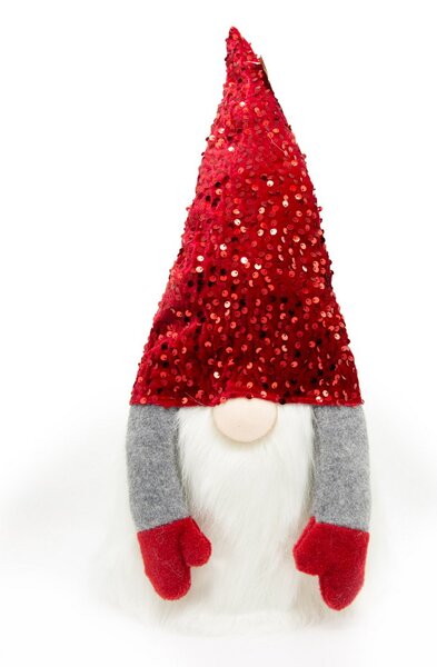 Gnomo di Natale 56cm di colore Rosso e grigio Wisdom