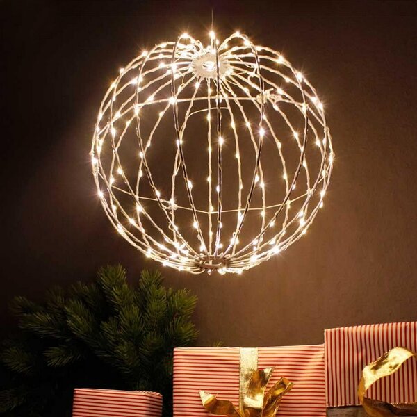 Sfera luminosa 3D 30cm 120 Led in metallo Bianco Caldo Wisdom