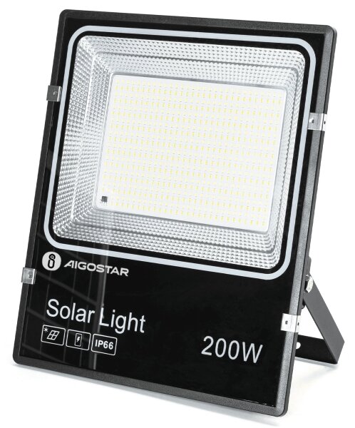 Aigostar-LED Proiettore solare LED/200W/3,2V 3600mAh 3000K/4000K/6500K IP66 + telecomando