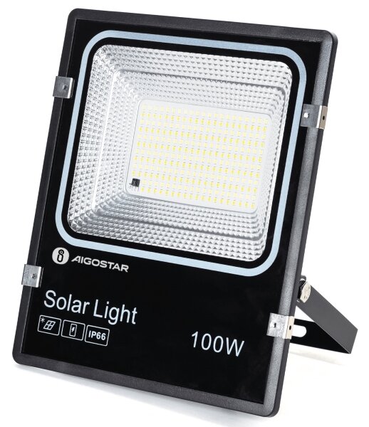 Aigostar-LED Proiettore solare LED/100W/3,2V 2000mAh 3000K/4000K/6500K IP66 + telecomando