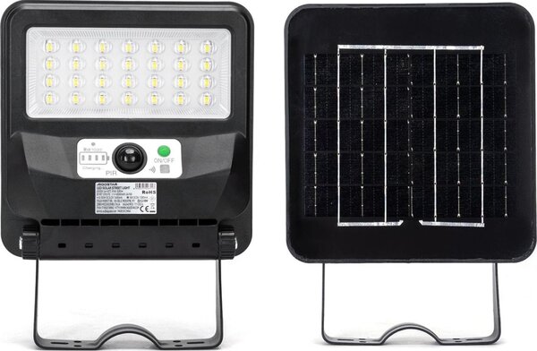 Aigostar -LED lampione solare da esterno con sensore LED/50W/3,2V 1000mAh 6500K + DO