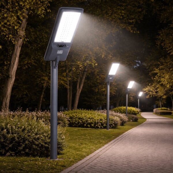 Aigostar - Lampione stradale solare a LED con sensore LED/300W/3,2V 3600mAh + telecomando