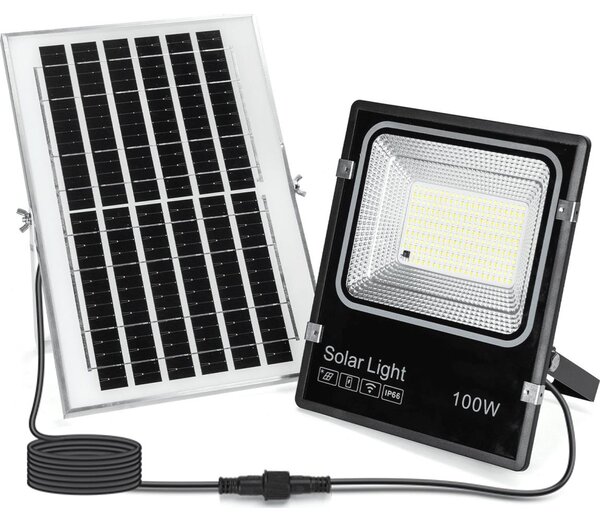 Aigostar-LED Proiettore solare LED/100W/3,2V 2000mAh 3000K/4000K/6500K IP66 + telecomando