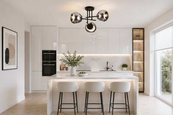 BRILAGI - Plafoniera a soffitto DIOR 3xE27/60W/230V nero/grigio fumé