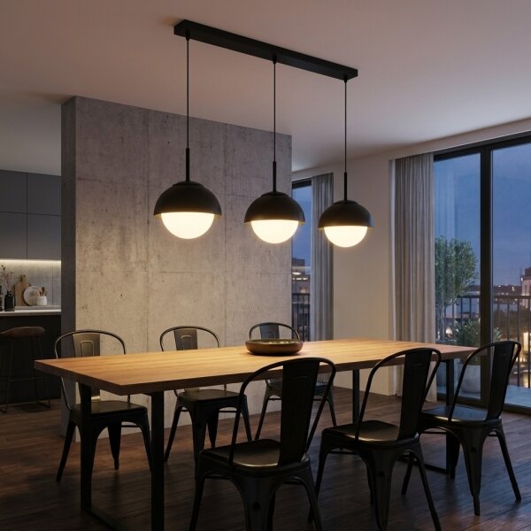 BRILAGI - Lampada sospesa a cavo COSMO 3xE27/60W/230V nera
