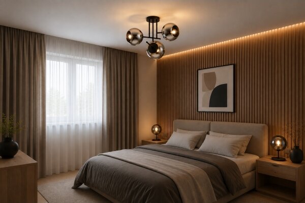 BRILAGI - Plafoniera a soffitto DIOR 3xE27/60W/230V nero/grigio fumé