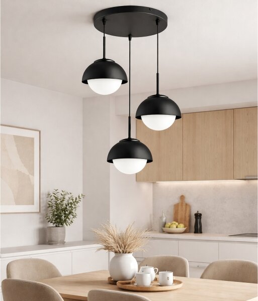 BRILAGI - Lampadario su cavo COSMO 3xE27/60W/230V nero
