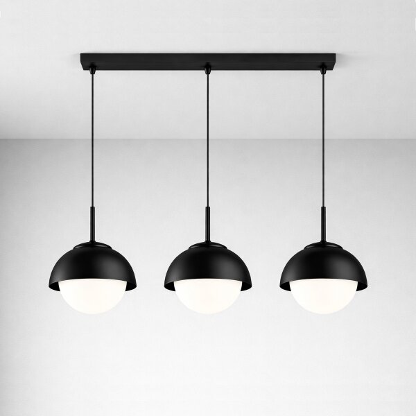 BRILAGI - Lampada sospesa a cavo COSMO 3xE27/60W/230V nera