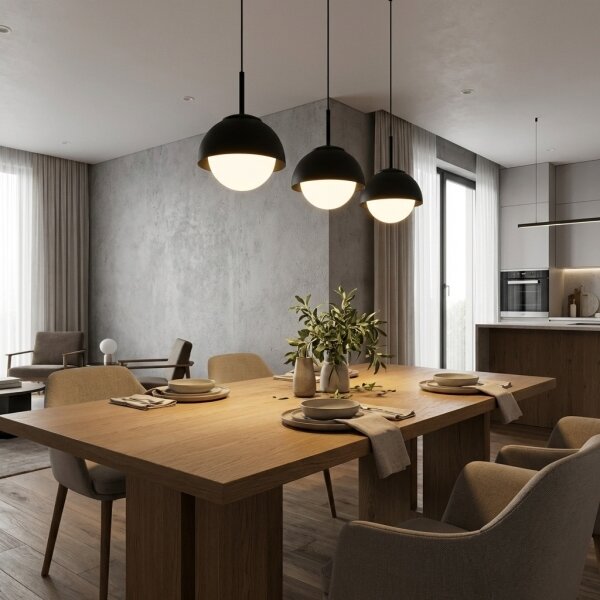 BRILAGI - Lampada sospesa a cavo COSMO 3xE27/60W/230V nera