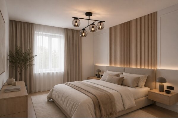 BRILAGI - Lampadario a plafone DIOR 4xE27/60W/230V nero/grigio fumo
