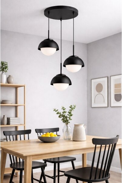 BRILAGI - Lampadario su cavo COSMO 3xE27/60W/230V nero