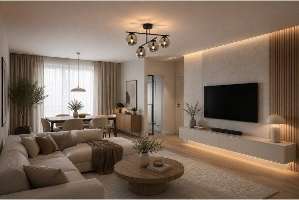 BRILAGI - Lampadario a plafone DIOR 4xE27/60W/230V nero/grigio fumo