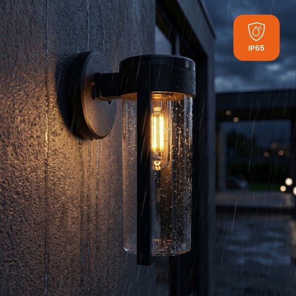 Lampada da parete solare a LED 1W/3,7V 500 mAh IP65 nero