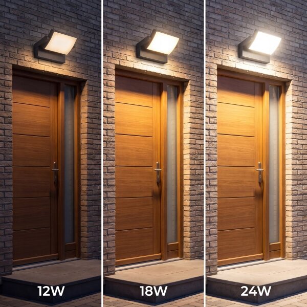 LED Stm applique da parete per esterni LED/12/18/24W/230V 3000/4000/6500K IP54 nero
