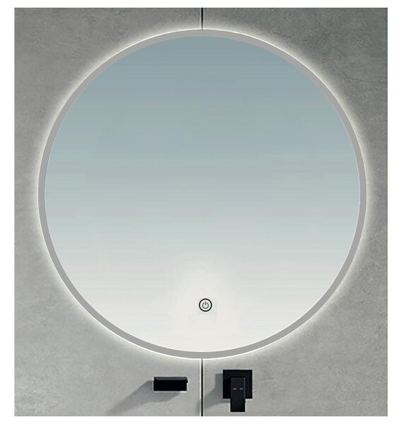 BRILAGI - Specchio da bagno LED VENA SILVER LED/26W/230V diam. 80 cm IP44 dimmerabile + CCT