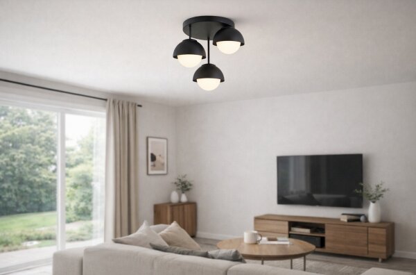 BRILAGI - Lampadario da soffitto COSMO 3xE27/60W/230V nero