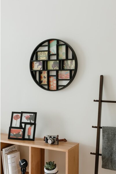 Cornice da parete in plastica nera Luna - Umbra