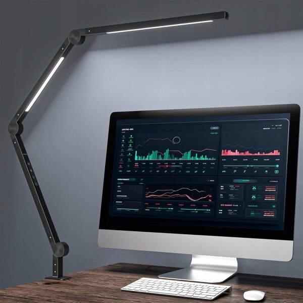 Lampada da tavolo flessibile dimmerabile a sfioramento con morsetto LED/12W/230V nera