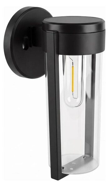 Lampada da parete solare a LED 1W/3,7V 500 mAh IP65 nero