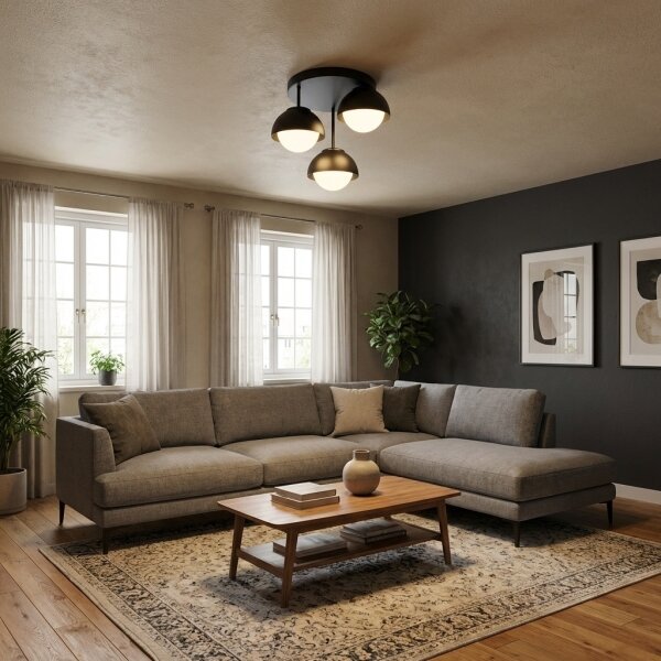 BRILAGI - Lampadario da soffitto COSMO 3xE27/60W/230V nero