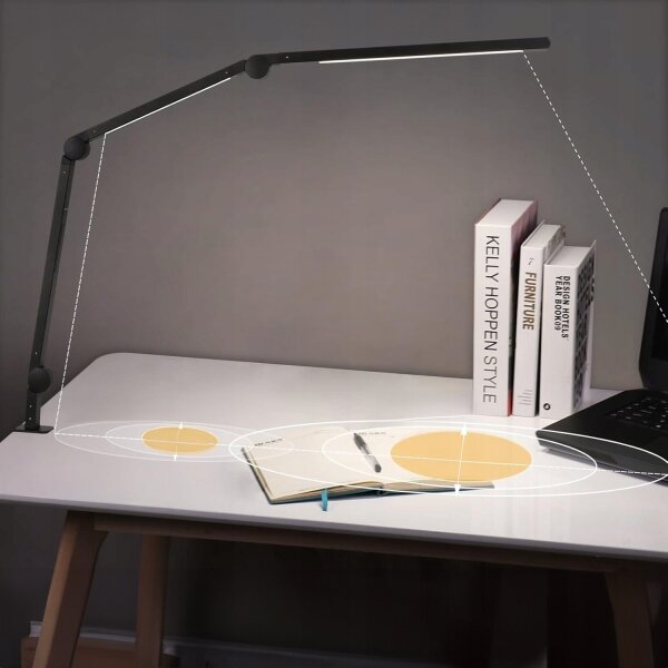 Lampada da tavolo flessibile dimmerabile a sfioramento con morsetto LED/12W/230V nera