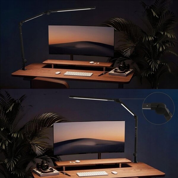 Lampada da tavolo flessibile dimmerabile a sfioramento con morsetto LED/12W/230V nera