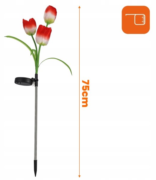 Lampada decorativa solare LED RGB 3xLED/3,7V 200 mAh IP44 tulipano