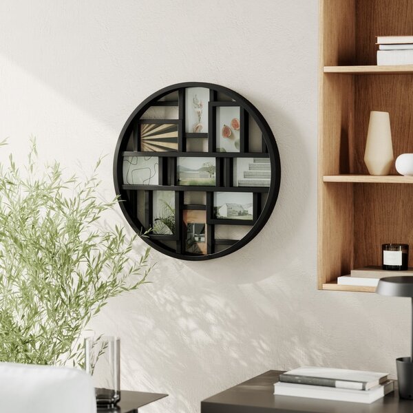 Cornice da parete in plastica nera Luna - Umbra