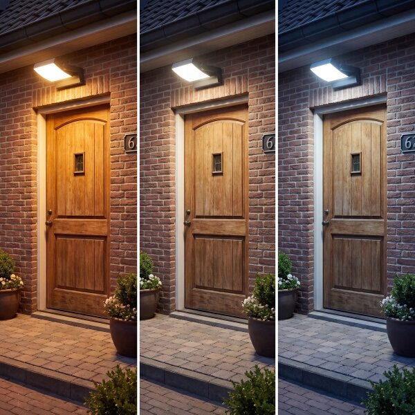 LED Stm applique da parete per esterni LED/12/18/24W/230V 3000/4000/6500K IP54 nero