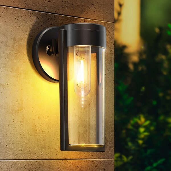 Lampada da parete solare a LED 1W/3,7V 500 mAh IP65 nero