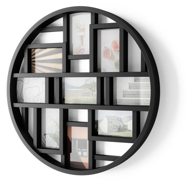 Cornice da parete in plastica nera Luna - Umbra