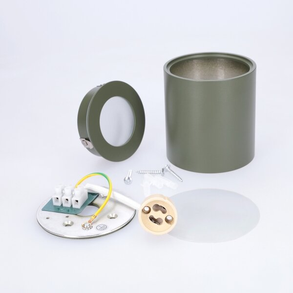 BRILAGI - Faretto da bagno MIA 1xGU10/30W/230V 60x82 mm 84x80 mm verde scuro IP54