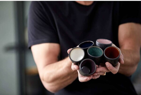 Tazzine in set per espresso nere in ceramica 6 pz 100 ml Gastro Black/Mix – Bitz