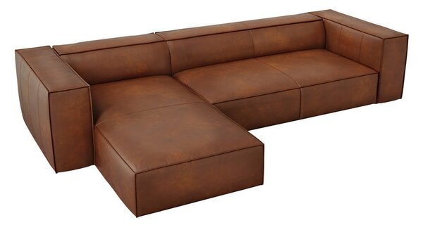 Divano angolare in pelle marrone cognac (angolo sinistro) Madame - Windsor & Co Sofas