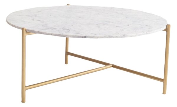 Tavolino rotondo in marmo bianco ø 80 cm Morgans - Really Nice Things