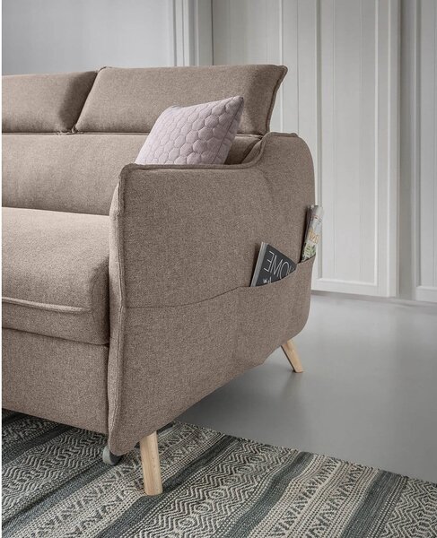 Divano letto angolare beige (angolo sinistro) Sweet Harmony - Miuform