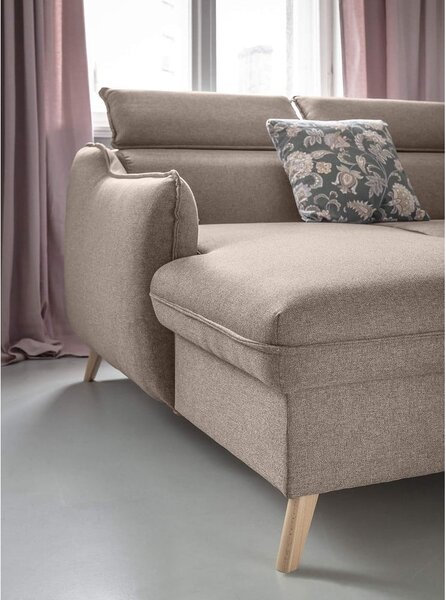 Divano letto angolare beige (angolo sinistro) Sweet Harmony - Miuform