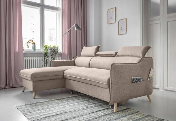 Divano letto angolare beige (angolo sinistro) Sweet Harmony - Miuform