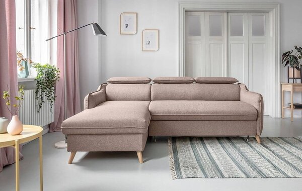 Divano letto angolare beige (angolo sinistro) Sweet Harmony - Miuform